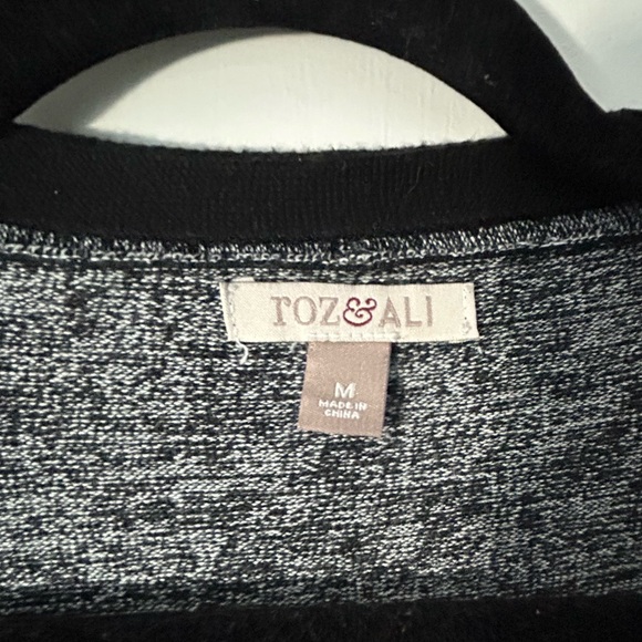 Long sleeve open-front colorblock cardigan - Picture 3 of 5